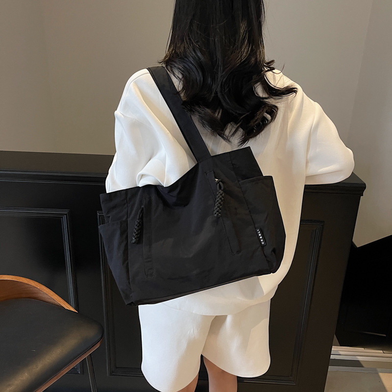 新しいショルダーバッグキャンバスバッグ女性の大容量ショルダーバッグ2025新入生多用途トートバッグハンドバッグ|undefined