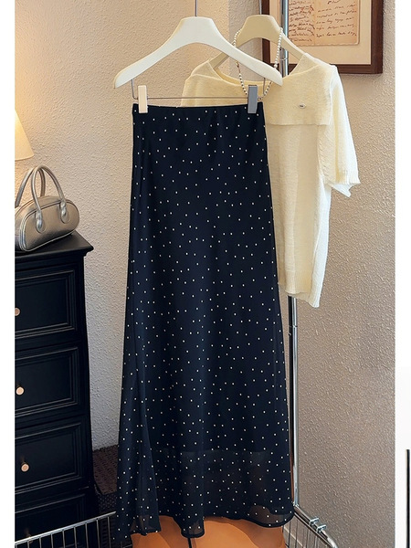 Retro shiffon summer long long skirt