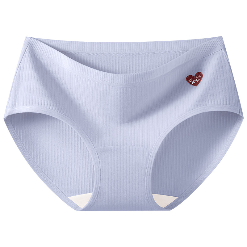 Bragas de amor de algodón con entrepierna larga, entrepierna de algodón de cintura media linda, entrepierna antibacteriana, bragas de algodón cómodas, calzoncillos de mujer
