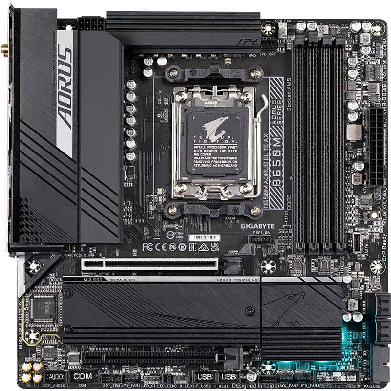 Материнская плата (Gigabyte) B650M AORUS ELITE AX, сокет AM5, совместима с 7600X/7700X