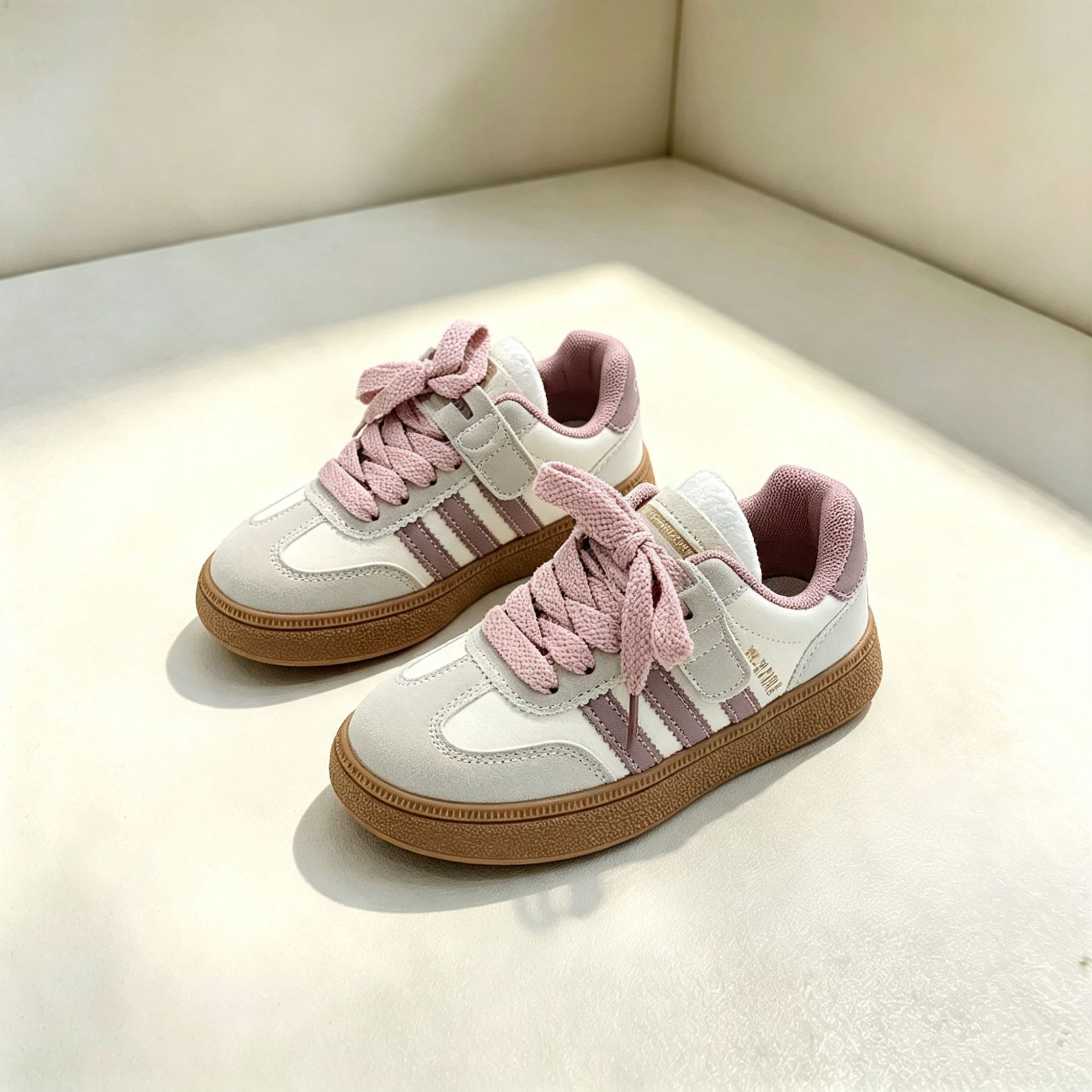 Nuevos zapatos deportivos para niños 2025 otoño niños pequeños y medianos zapatos casuales de cuero para niños 5 - 8 niñas zapatos de entrenamiento antideslizantes