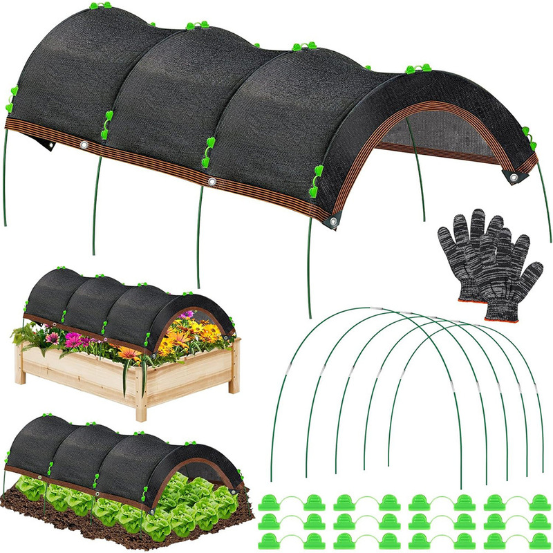 Cross-Border Gardening Garden Greenhouse Hoop Courtyard Fiberglass Frame Small Greenhouse Kit Sunshade Cloth Plant Cover