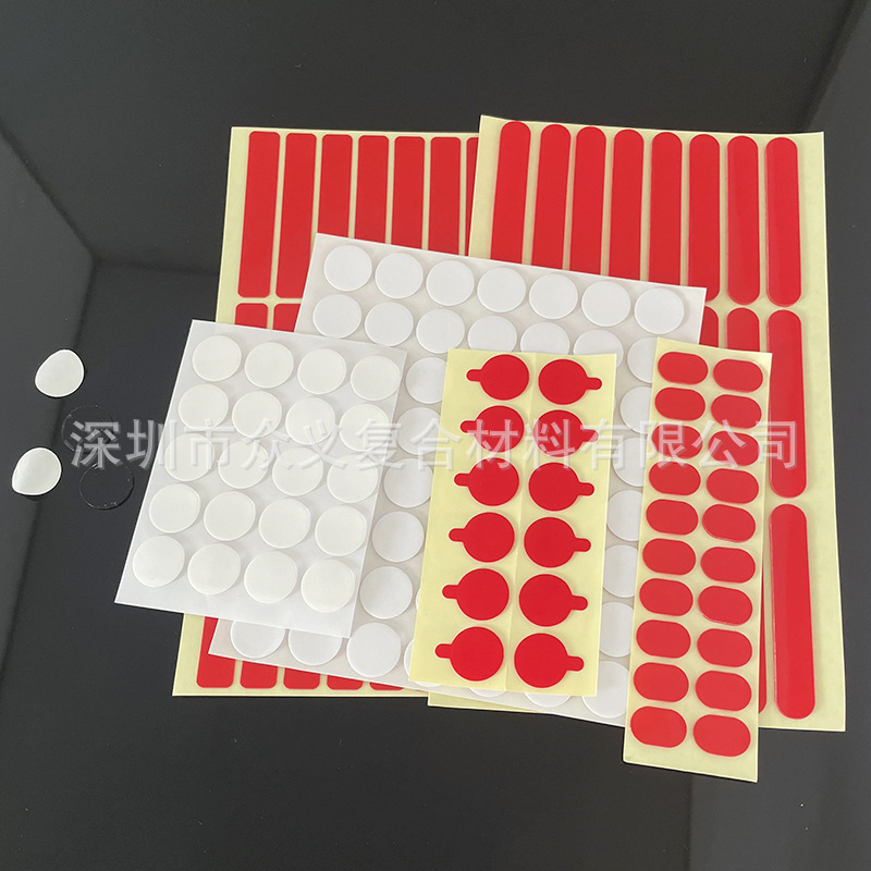 Fábrica al por mayor cinta de cristal de uñas de alto adhesivo de pasta de frijol transparente tarjeta de color de uñas tira de pantalla cinta adhesiva transparente de doble cara