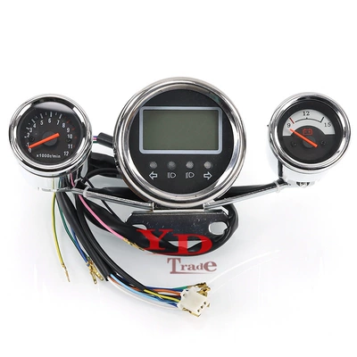 Atv Beach Motorcycle Accessories Big Bull Storm Lcd Three-In-One Instrument Panel, Power Level, Gear, Headlight Sensor
