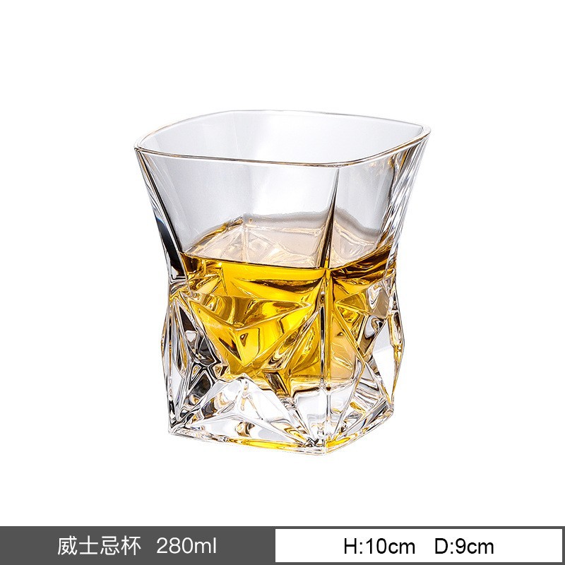 Taza de cristal de importación checa taza de whisky de alta gama ligeramente lujoso barril de vino doméstico taza de vino al por mayor personalizada image 7
