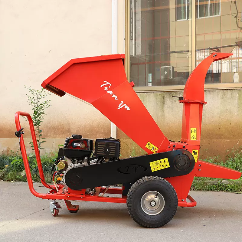 【定制款】碎木机拉杆式果树树木木屑枝条粉碎机多功能秸秆粉碎机