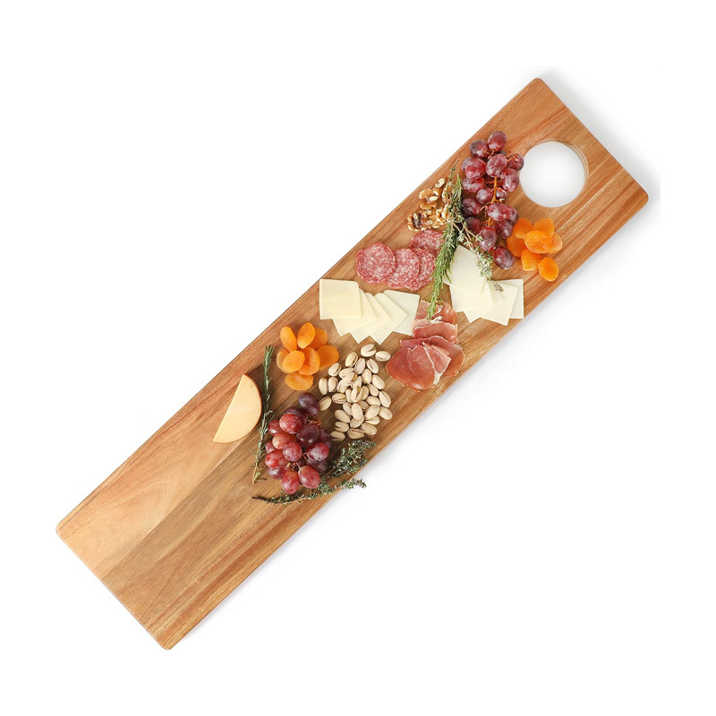 Tabla de cortar de madera tabla de cortar de gran capacidad fiesta hogar fruta postre merienda bandeja carne pizza queso