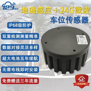 NB dual-mode wireless geomagnetic parking space sensor buried radar detection smart parking guidance cloud platform PD02