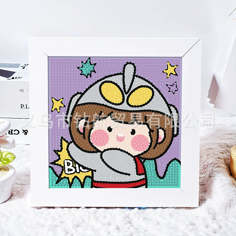 Даймонд-пейнтинг (Sanrio) Kuromi и смешанные мультфильмы, 17×17 см, полный страз DIY набор, детское рукоделие