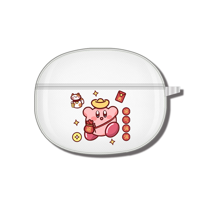 Adecuado para realme buds air3, funda para auriculares, funda protectora Bluetooth, carcasa suave transparente de TPU, patrón de impresión en color