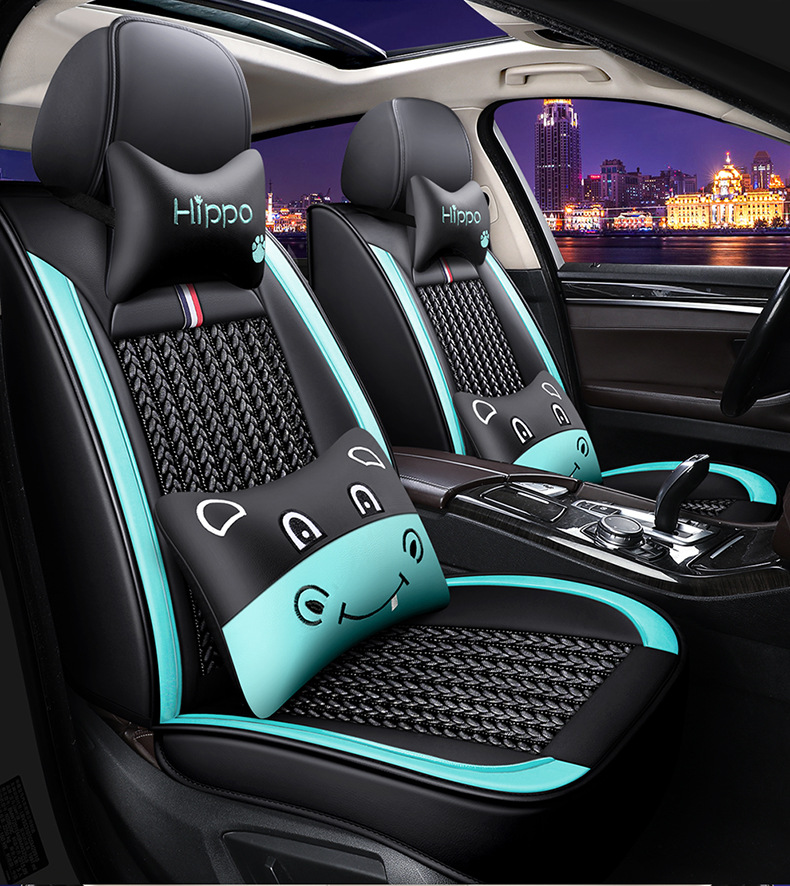 Cross-border foreign trade car seat cushion wear-resistant leather surrounded by four seasons universal seat cover source factory foreign trade wholesale