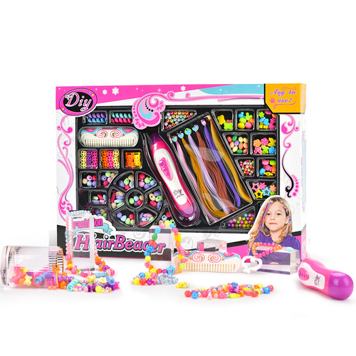 2024 Amazon cross-border new product toys DIY beaded hair braiding device girls toys DIY beaded hair braiding bracelet for women