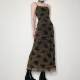 2022 Summer New Women's Clothing European and American Street Spice Girl Retro Dark Style Cool Girl Dirty Print Sling Long Dress for Women