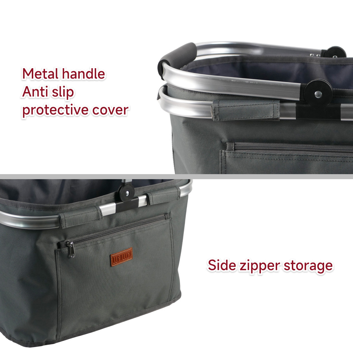 Transfronterizo nuevo aislamiento de la cesta de picnic plegable bolsa de hielo al aire libre bolsa de comida rápida portátil cesta de compras de picnic portátil