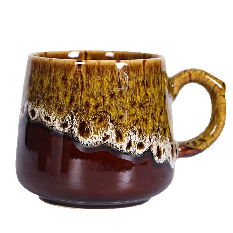 Coffee big ceramic tea cup for home use, high quality handle for beloved