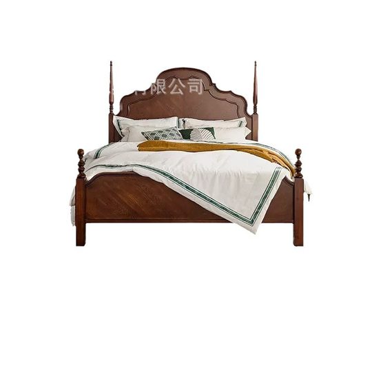 American-style solid wood bed vintage Anna bed French-style solid wood master bedroom 1.8 m double bed big bed wedding bed