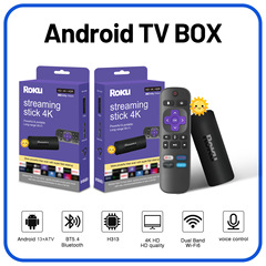 外贸盒子H313双频WIFI语音电视网络机顶盒安卓14.0TVBOX跨境