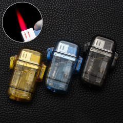 Transparent waterproof lighter plastic pink flame inflatable windproof creative personalized lighter wholesale