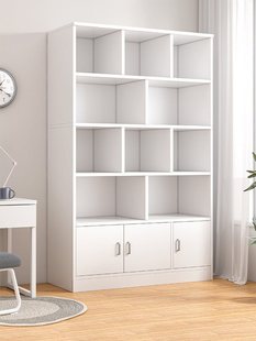 Simple Bookshelf Floor-Standing Wall Living Room Storage Rack Layered Storage Rack Storage Cabinet Integrated Simple Home Bookcase
