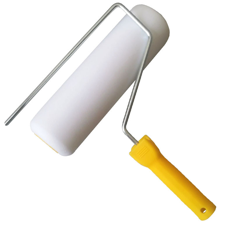 Cepillo de rodillo de esponja 9 pulgadas de densidad aceitosa, rodillo de pintura resistente a la pintura de poliéster, revestimiento fino, hoja de energía eólica, decoración Huade Haojia