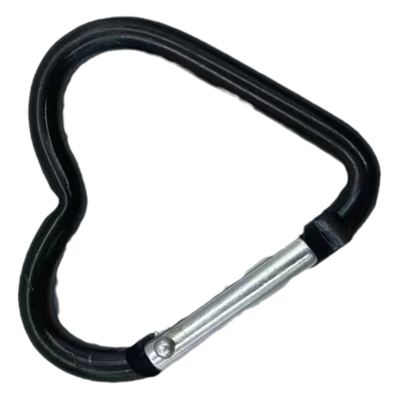 Directo de fábrica de alta calidad en forma de corazón de aleación de aluminio mosquetón colgante al aire libre hebilla colgante rápido llavero de color en stock