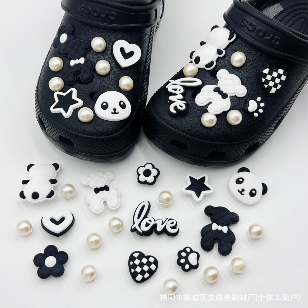 Estrellas plateadas ajuste agujero agujero perdido zapatos decorativos accesorios DIY extraíbles accesorios de flores hebillas de zapatos accesorios tridimensionales