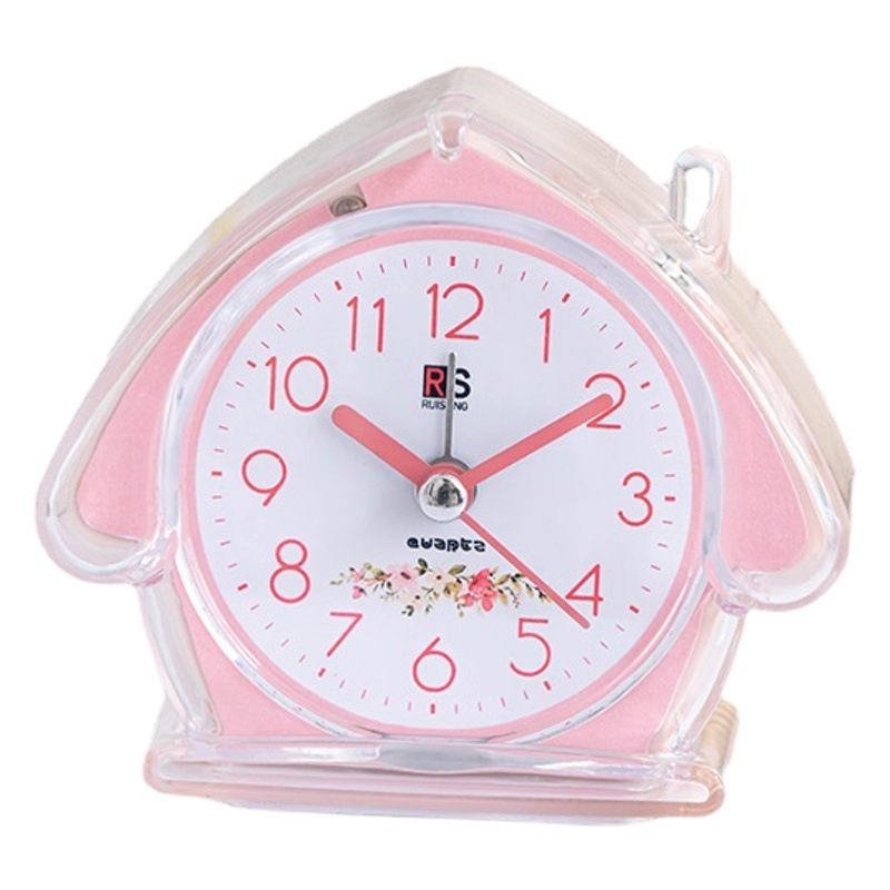 Ventas directas de fábrica simple reloj de alarma de plástico estudiante de color caramelo reloj de casa con luz clara y fácil de llevar reloj despertador