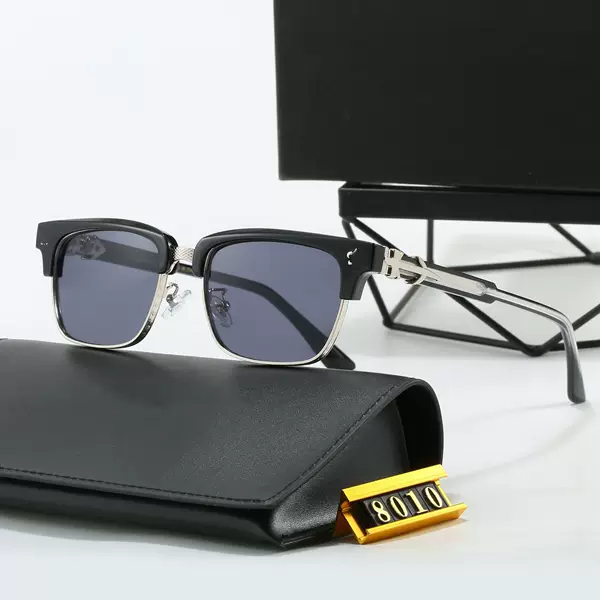European and American Style Internet Celebrity Hot-Selling Retro Uv Protection Sunglasses for Men and Women Street Style Sunglasses Cross-Border 8010 New Model