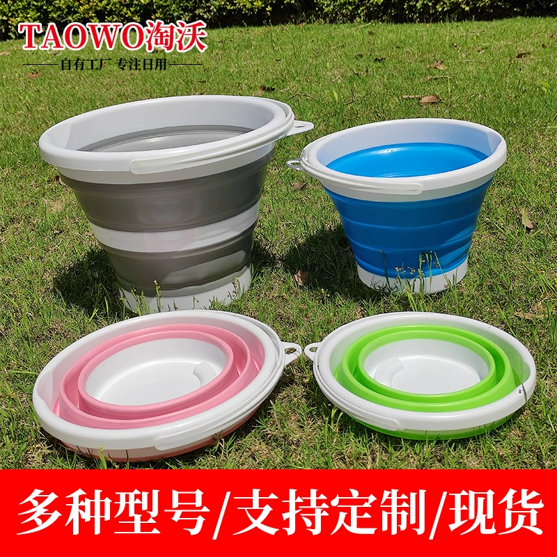 Оптовая Продажа Фабрики Портативное Складное Ведро Пластиковое Ведро Автомобиля Дети Открытый Путешествия Многофункциональное Ведро