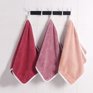 Coral fleece square towel factory wholesale thick absorbent towel 35*35 children's adult face towel Super gift towel
