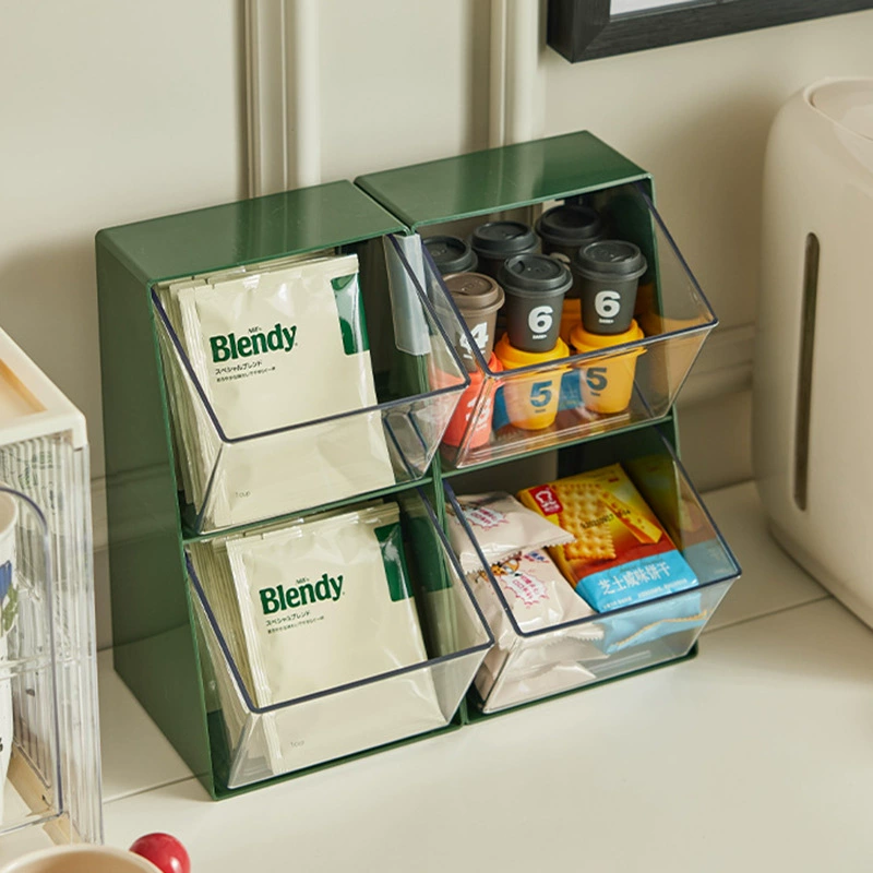 Ящик для хранения чайных пакетиков Офисный стол Капсула Стойка для хранения кофе Настольная стойка для хранения Акриловый чай Чай Закуска Чайная комната