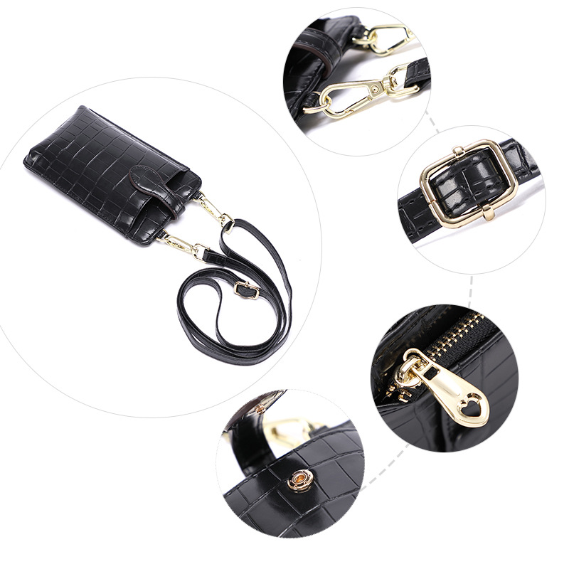 Transfronterizo popular nuevo teléfono móvil bolsa mini mensajero bolsa verano estilo japonés piedra patrón 2022 teléfono móvil bolsa al por mayor