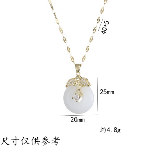 Women's Necklace, Japanese and Korean Style, Fashionable and Simple, Flower Zirconia Design, Unique and Elegant Titanium Steel Pendant