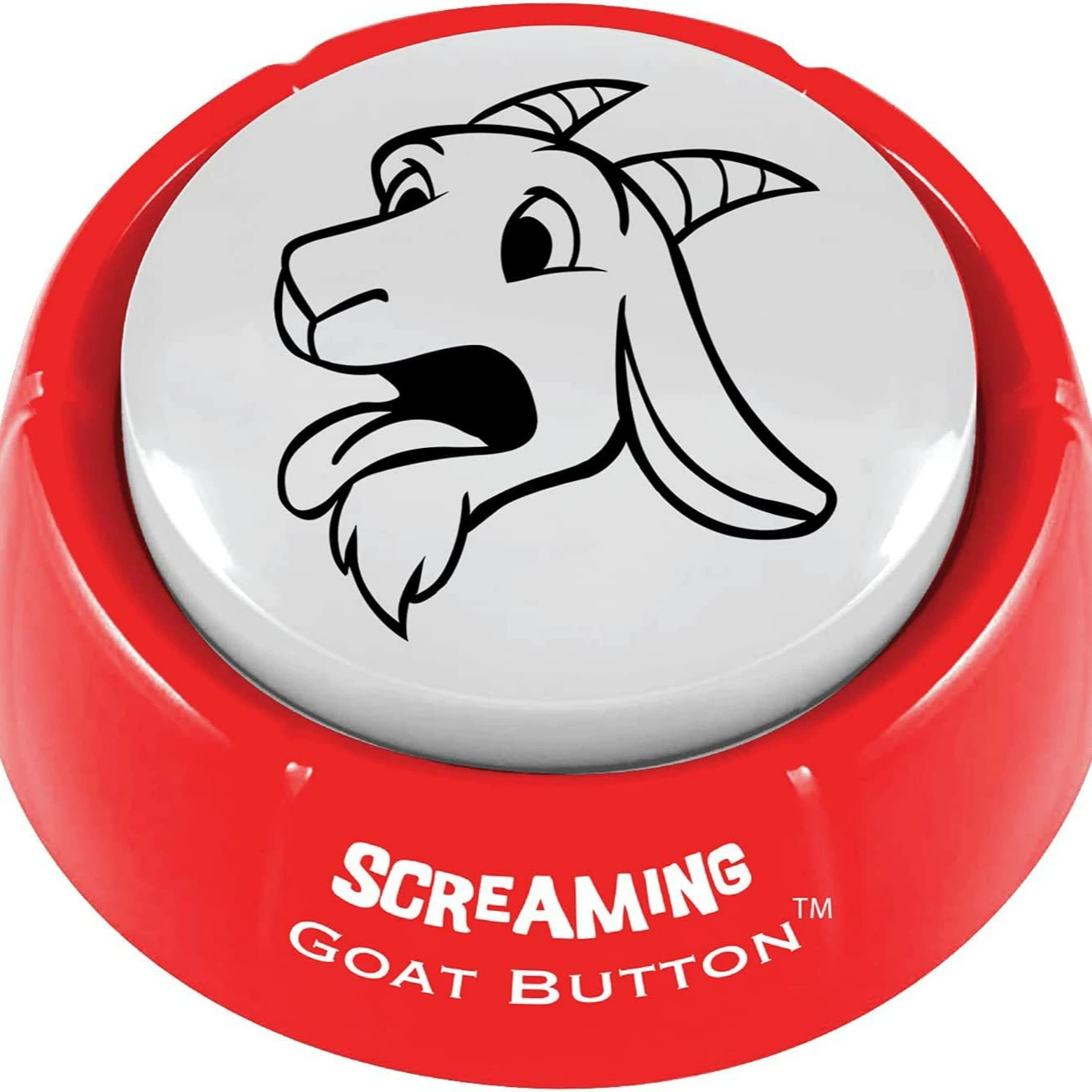 Screaming goat button men's and women's prank gifts Talking toy buttons Interest squeezing box scream Goat