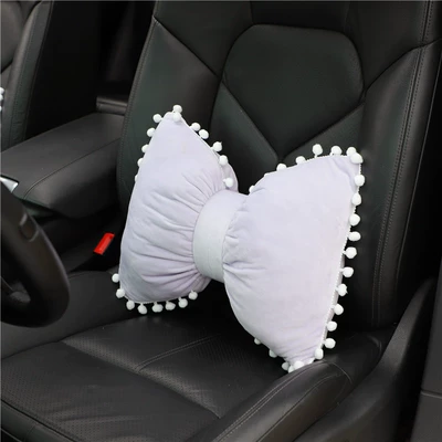 comfortable skin-friendly car seat | Headrest - macaroon-purple-waist