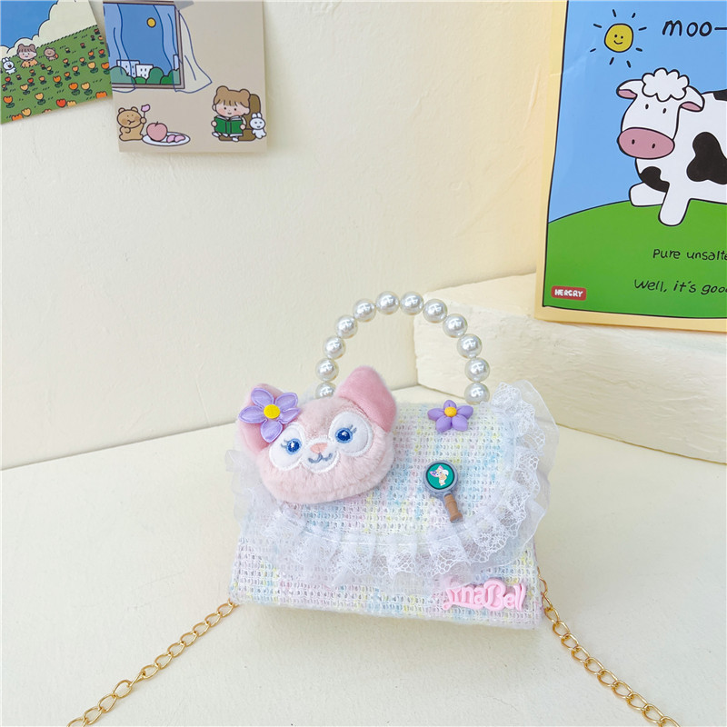 Bolso de hombro para niños 2023 nueva moda princesa portátil estilo occidental lindo algodón y lino bolsa pequeña mini bolsa de mensajero para padres e hijos