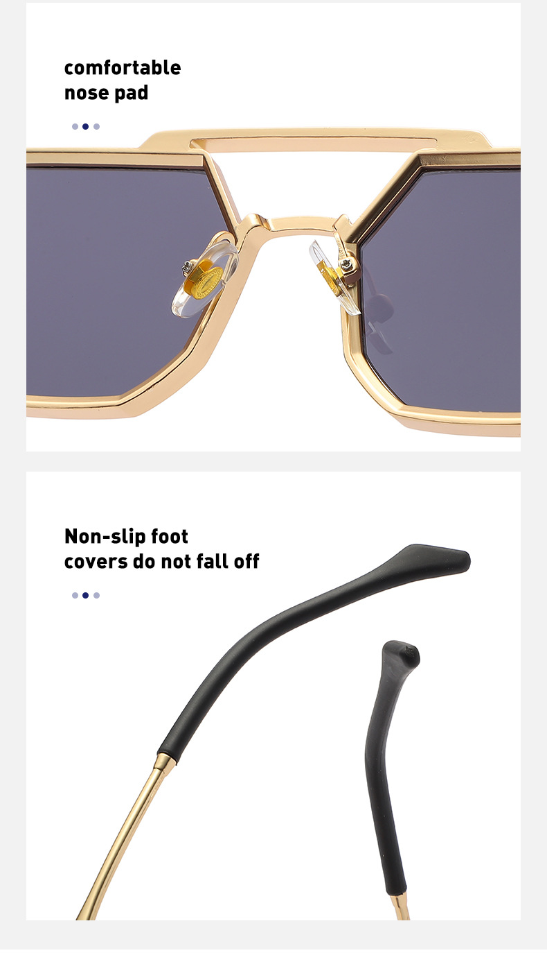 Title 9, Steampunk veelhoekige zonnebril met klein frame