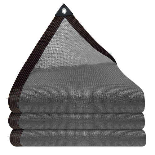 Gray shade net edge bunched with holes for agricultural greenhouse garden vegetable field construction shade insulation sun protection UV protection