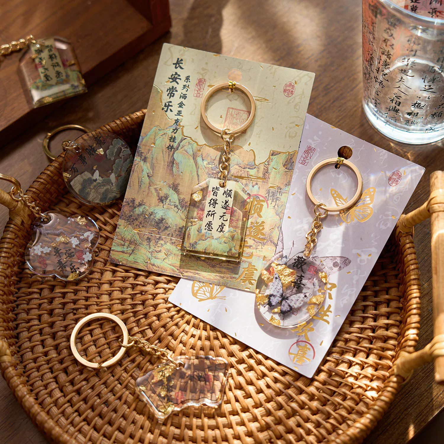 Ранняя пена с золотым акрилом подвеска серии Changan Changle