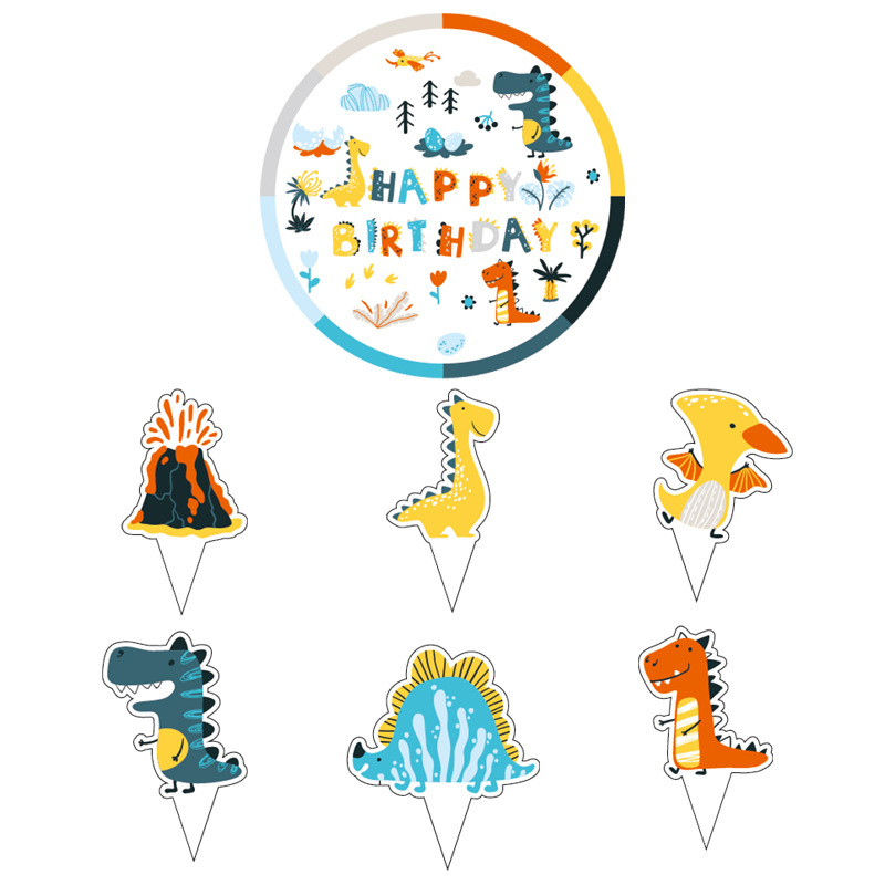 Amazon dinosaurio niños de cumpleaños tema de la decoración Placa de papel desechable taza pañuelos de papel de suministros de fiesta traje