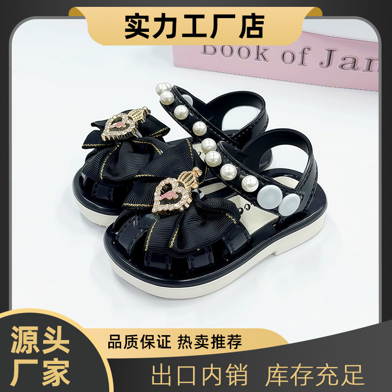Sandalias de verano para niñas bebés bolsas de fondo suave zapatos de bebés pequeños fabricantes directos al por mayor comercio exterior comercio electrónico