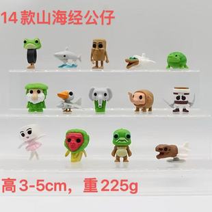 14 Wooden Stick Figures Tungtungtungs Foreign American Shan Hai Jing Figurines Ornaments Toys Dolls