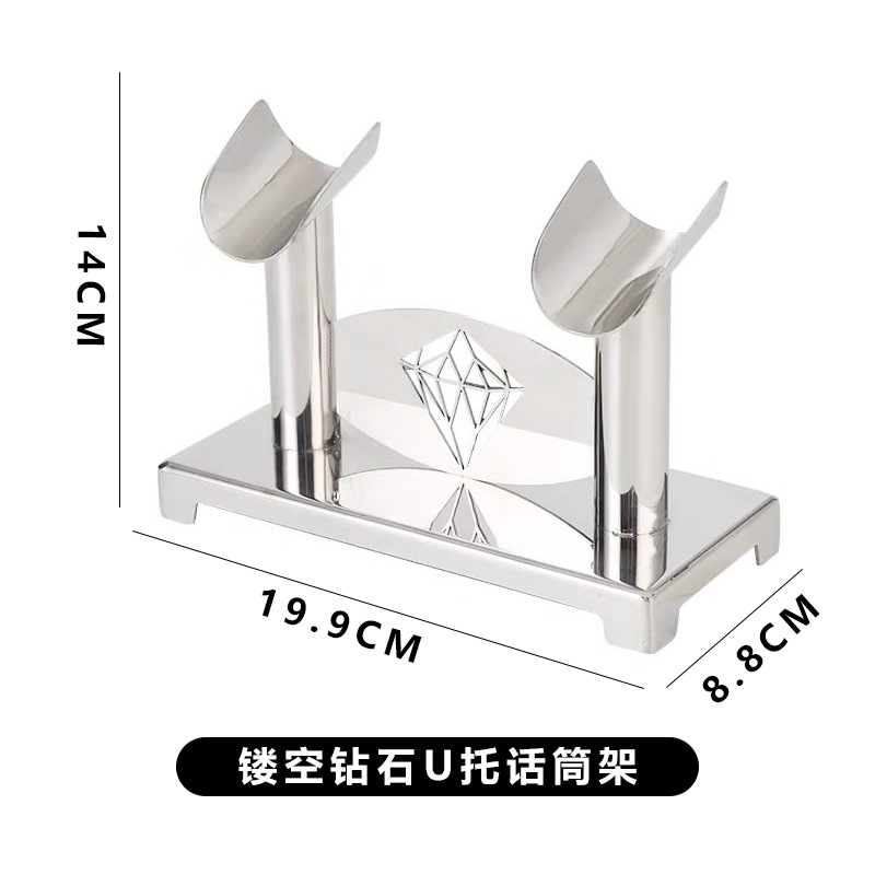 Estante de micrófono de soporte u de diamante hueco