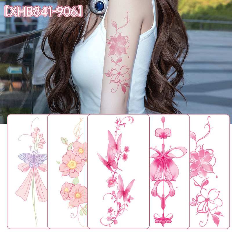Dopamine Butterfly Colorful Tattoo Beautiful Long-Lasting Ins Waterproof Semi-Permanent Arm Fresh Sweet Cool Body Stylish