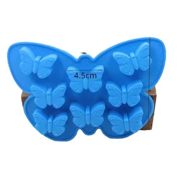 Butterfly Ice Block Mould Household Homemade Drink Edible Press Frozen Ice Block Cartoon Butterfly Shape Soft Silicone Model_voghion.com