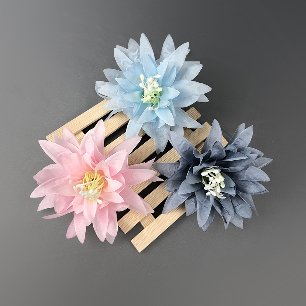 Simulación de flores de crisantemo de garra grande DIY guirlandas hechas a mano gorra gorra gorra gorra accesorios de crisantemo de garra de cangrejo pared de flores fotografía