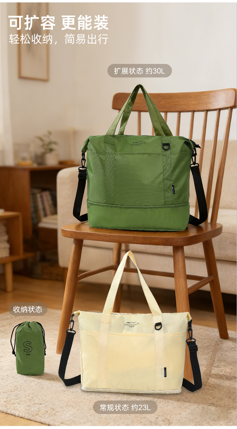 Cross-border Foreign Trade Large-capacity Expandable Trolley Case Luggage Bag Single-shoulder Lightweight Multifunctional Travel Storage Bag