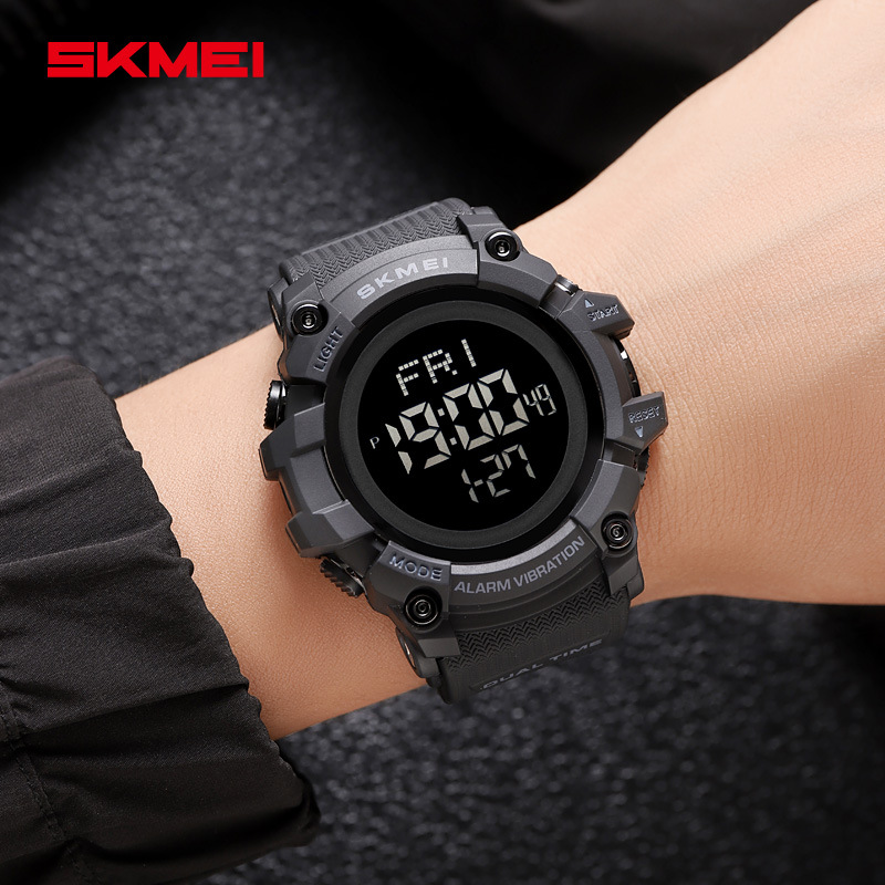 Momento hermoso reloj deportivo masculino reloj electrónico recordatorio de vibración multifuncional estudiante ocio al aire libre reloj electrónico impermeable