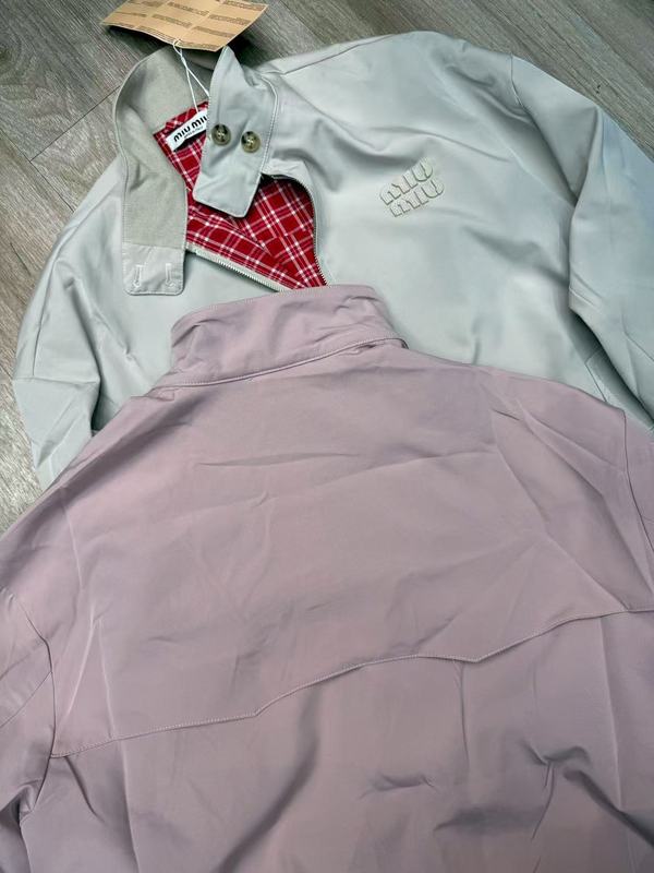 Miumiu缪缪•25ss早秋新款高奢贴布刺绣夹克衫外套|undefined