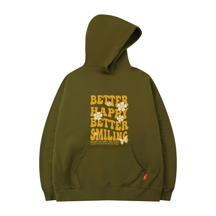 Herren Kapuzenpullover Schwer Mit Daisy Motiv Und Samtfutter_voghion.com